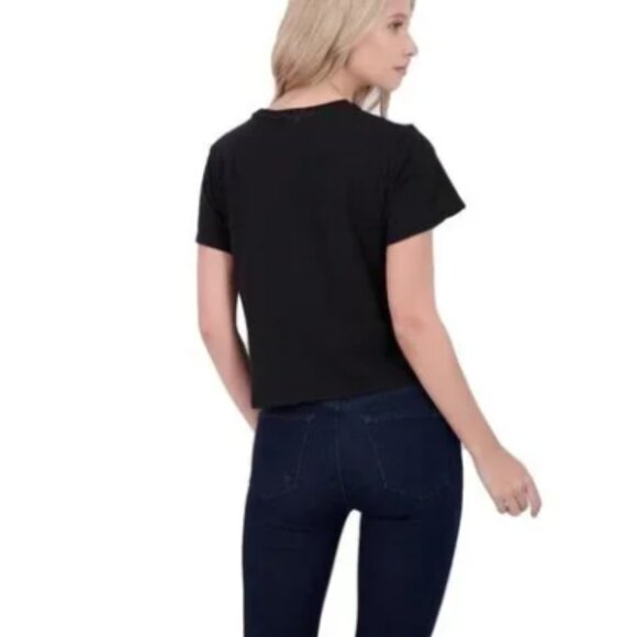 Ed Hardy NWT Women's Jet Black Cotton New York Printed Tee Shirt, Size Medium - Picture 2 of 4